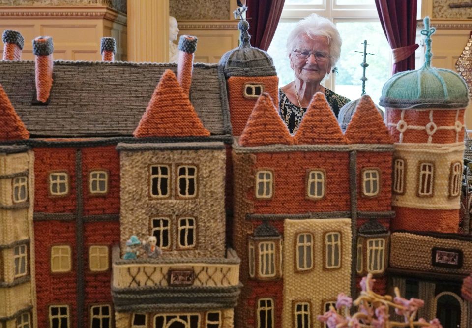 Margaret said: 'I started it two years ago and knitted the main house the first year and then the second year while we were in lockdown'