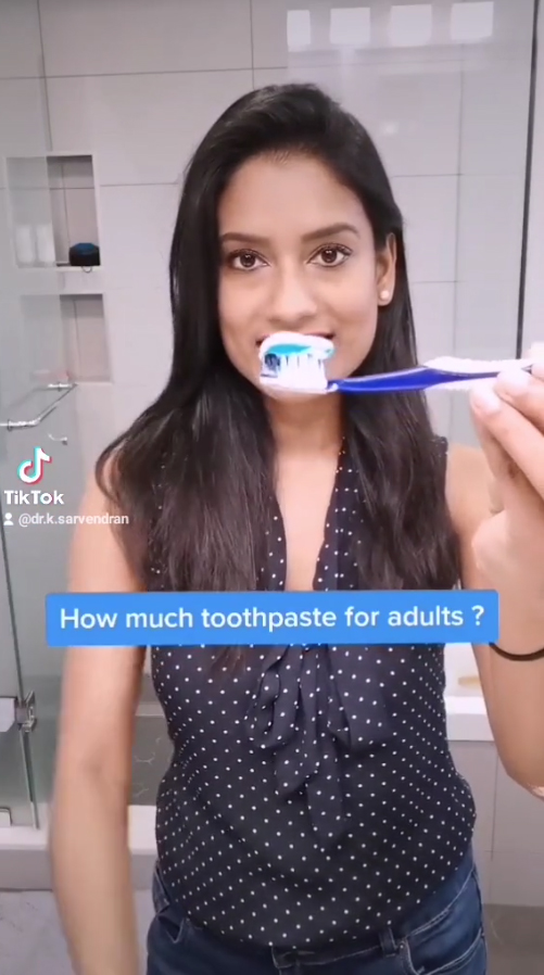 A dentist has revealed the correct amount of toothpaste adults should be using when brushing their teeth and you've probably been using way too much