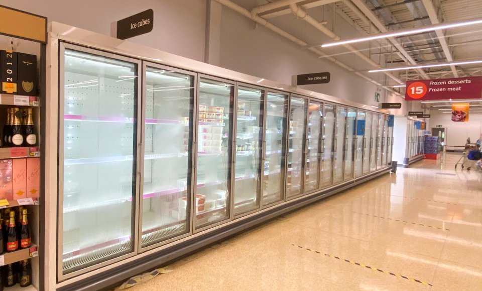 Frozen goods including ice cream and meat are in short supply at some shops