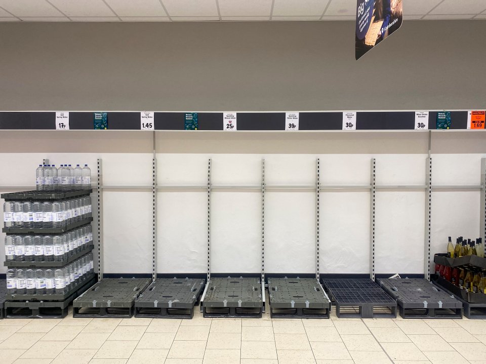 Shoppers have been complaining about food and drink shortages at big supermarkets