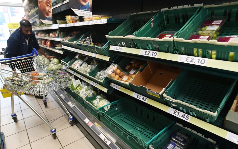 The Pingdemic has been blamed for empty shelves in some supermarkets