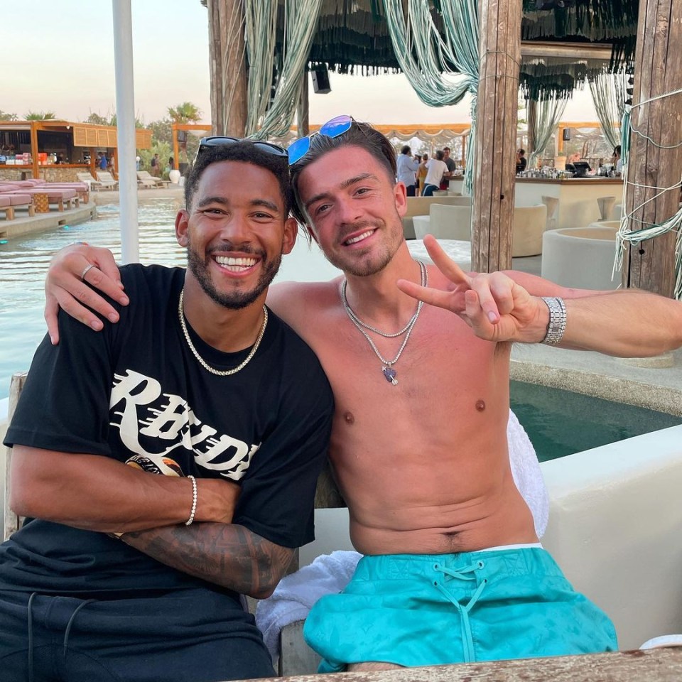 Former Love Island star Josh Denzel was pictured alongside the football stars