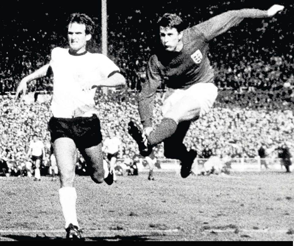 It is all over as Geoff Hurst’s late goal seals a win against West Germany