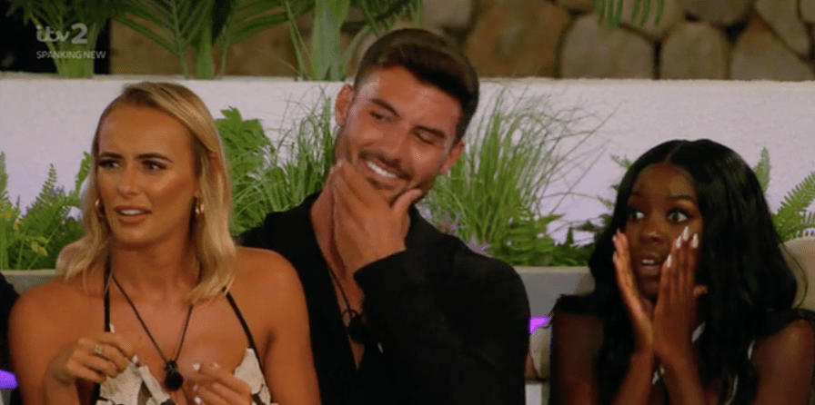 Love Island's Liam smirked as Lillie revealed they kissed and shared a bed