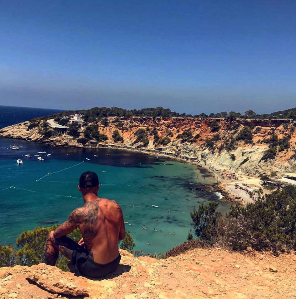 Love Island new boy Danny takes in the views of the Ibiza coastline