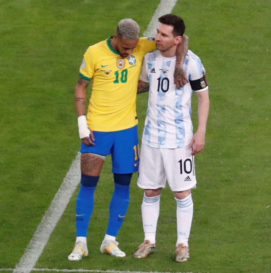 Brazil's Neymar hailed Lionel Messi as the GOAT after Argentina won the Copa America final 1-0