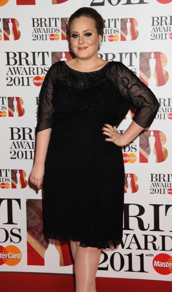 Adele at the Brit Awards in 2011