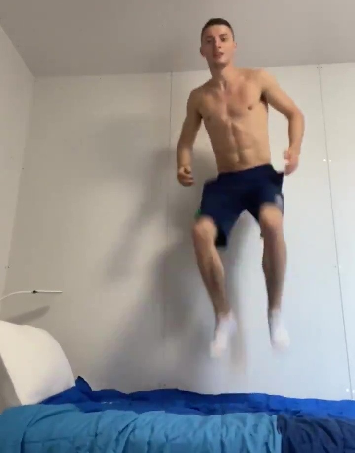 The Irish gymnast jumped on the bed and it didn't break