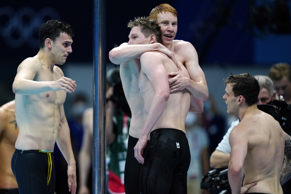 Britain cruised to 4x200m glory and a third swimming gold in Tokyo