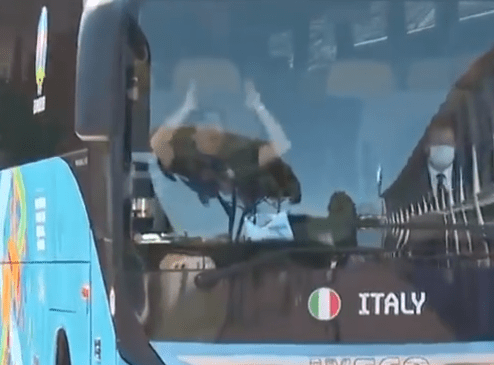 The driver threw his hands in the air when he realised someone was missing