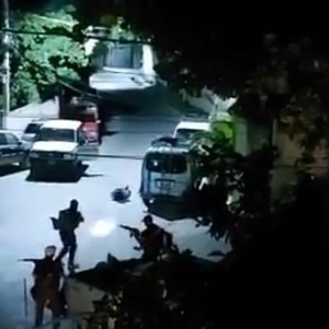 A clip circulating on Whatsapp purportedly showing gunmen in the President's neighbourhood