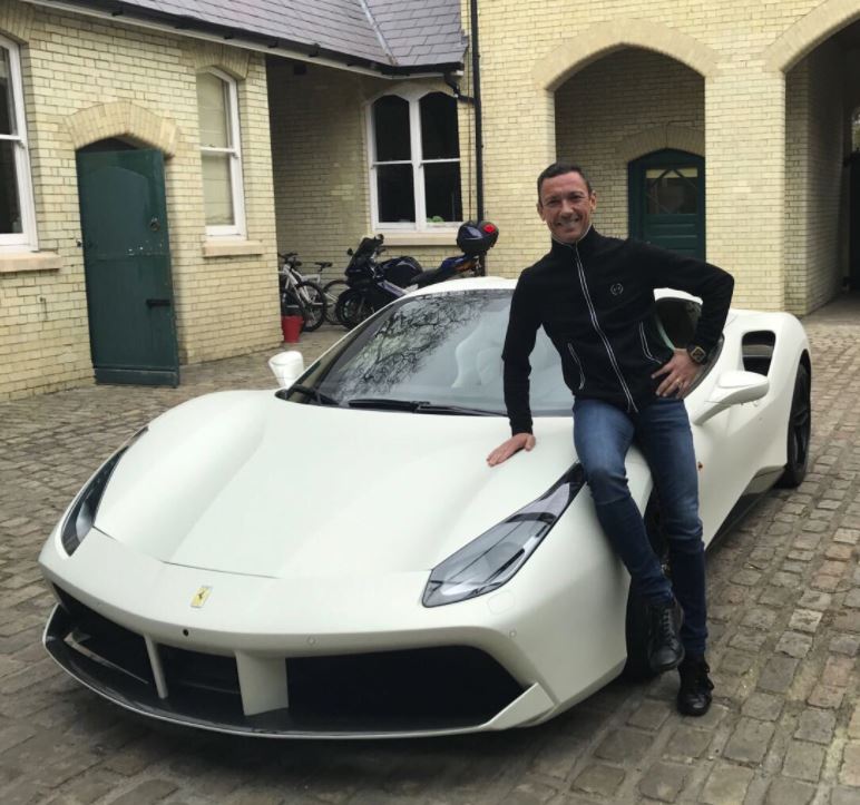 Dettori with his £190,000 Ferrari 488 Spider