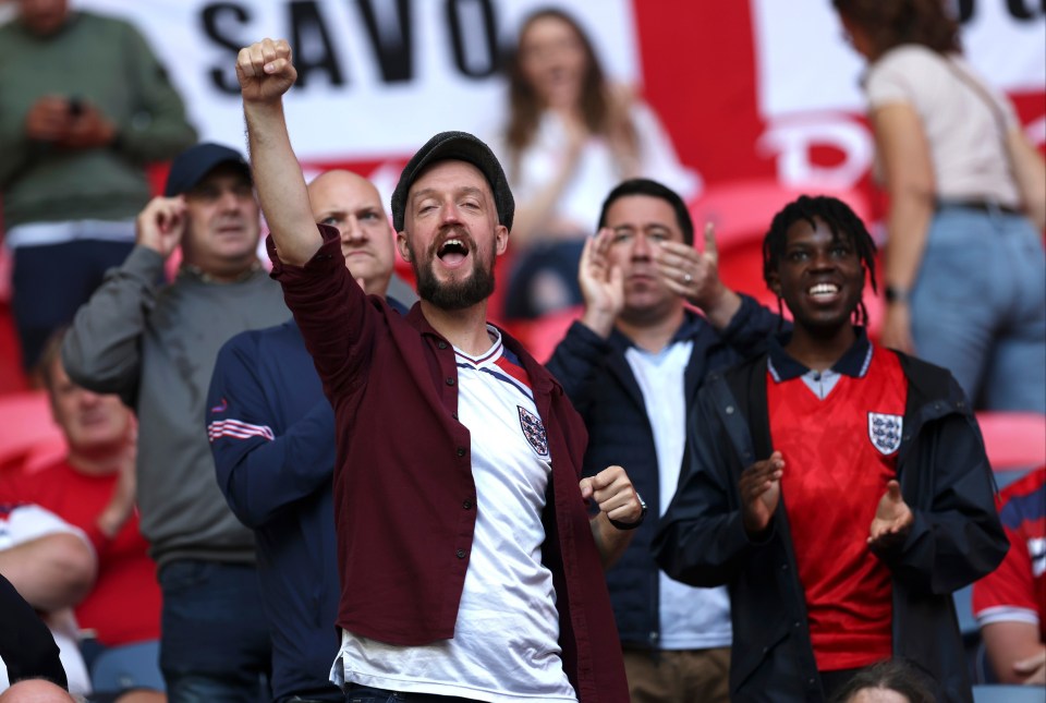 England footie fans have been belting out Sweet Caroline