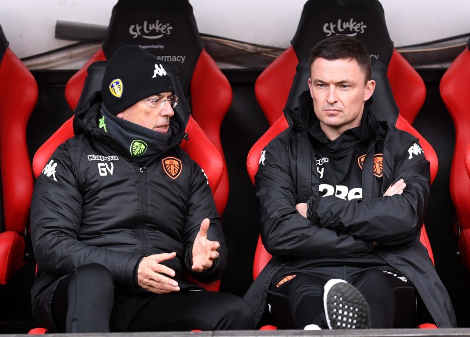 Vio, sat alongside former Leeds manager Paul Heckingbottom, had a spell in England with the Yorkshire club