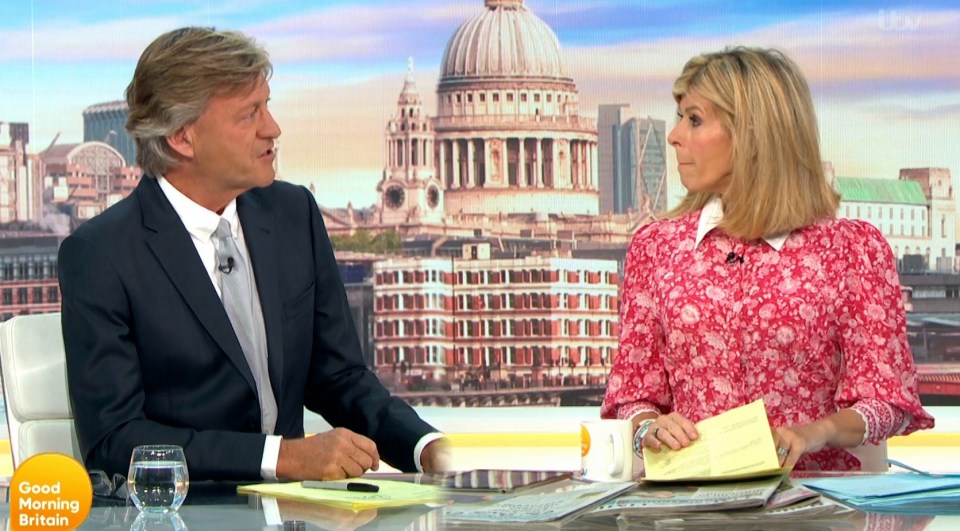 Richard joined Kate Garraway to present Good Morning Britain today