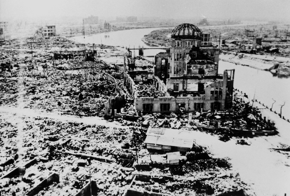 Two thirds of the city were utterly destroyed by the bombing