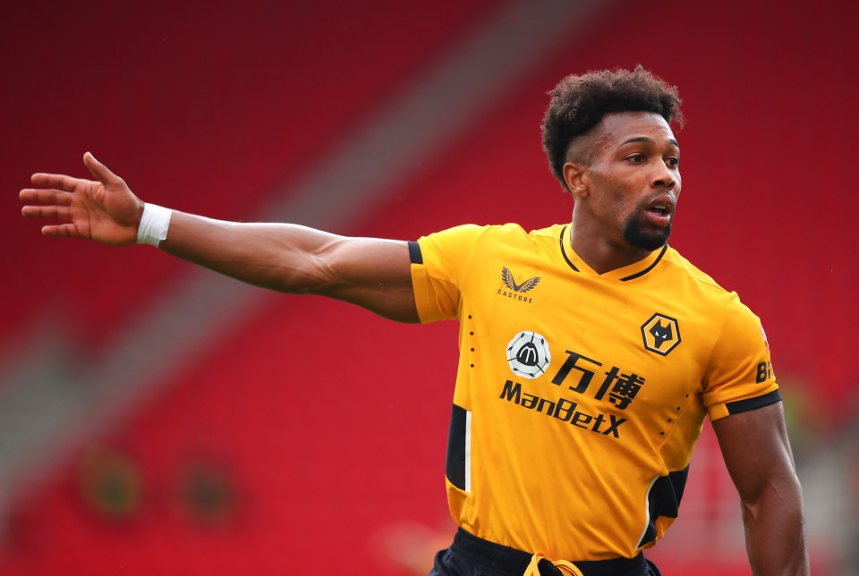 Adama Traore was in action for Wolves in the pre-season clash against Stoke