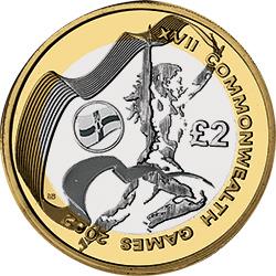 Commonwealth Games coins are in the £2 ranking