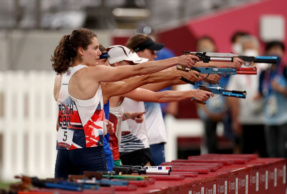 French put in an incredible showing on the laser-run to ensure she took the top spot on the podium