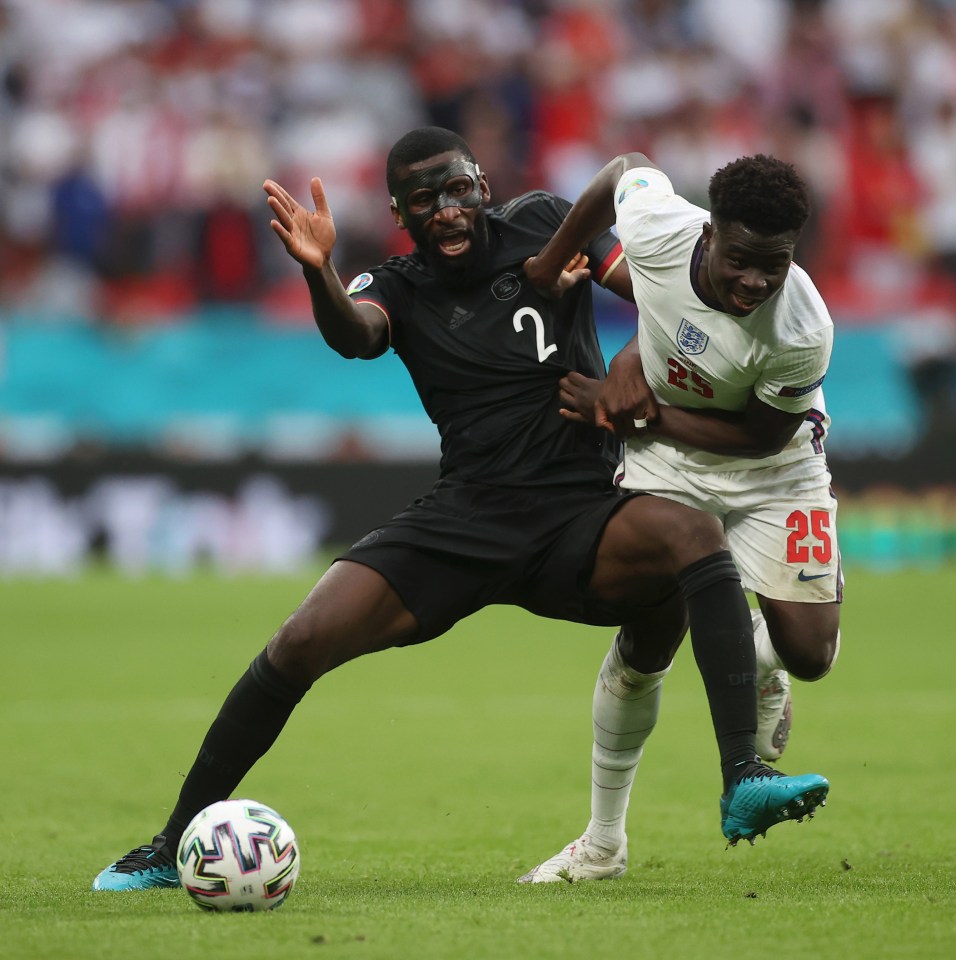 Rudiger last wore the protective mask against England at Euro 2020