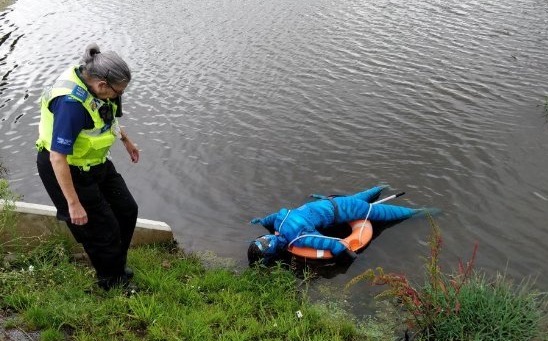 Police discover a floating 'body' was actually a mannequin