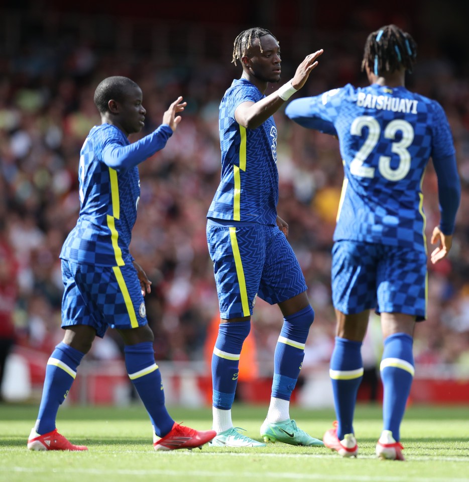 Abraham is congratulated by team-mates after his finish in the pre-season friendly