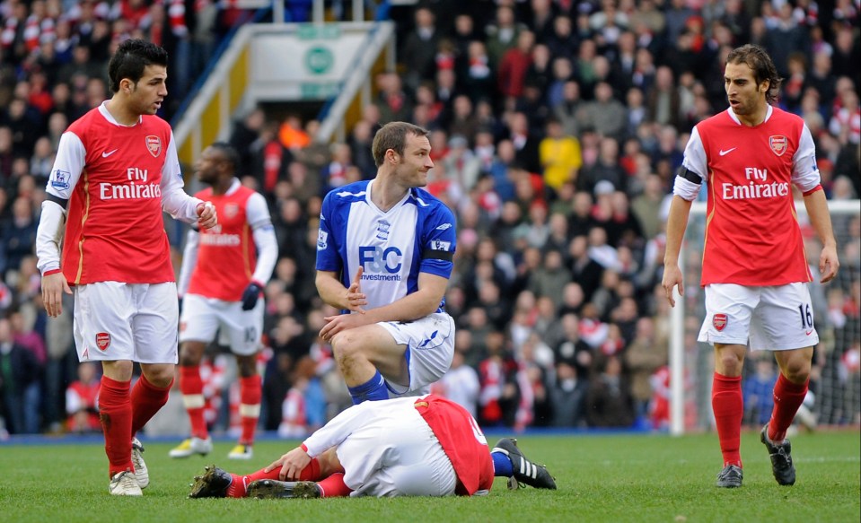 Arsenal striker Eduardo was out for a year after the horror challenge from Martin Taylor in 2008