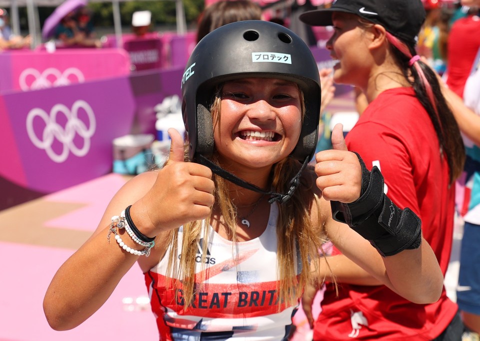 Sky Brown was over-joyed at her Olympic bronze medal