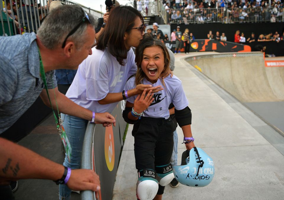 Sky's parents Stuart and Mieko have been with her every step of the way