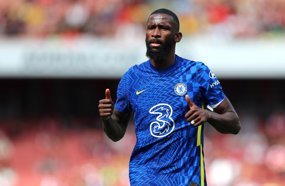 A maskless Rudiger against Arsenal in a pre-season friendly