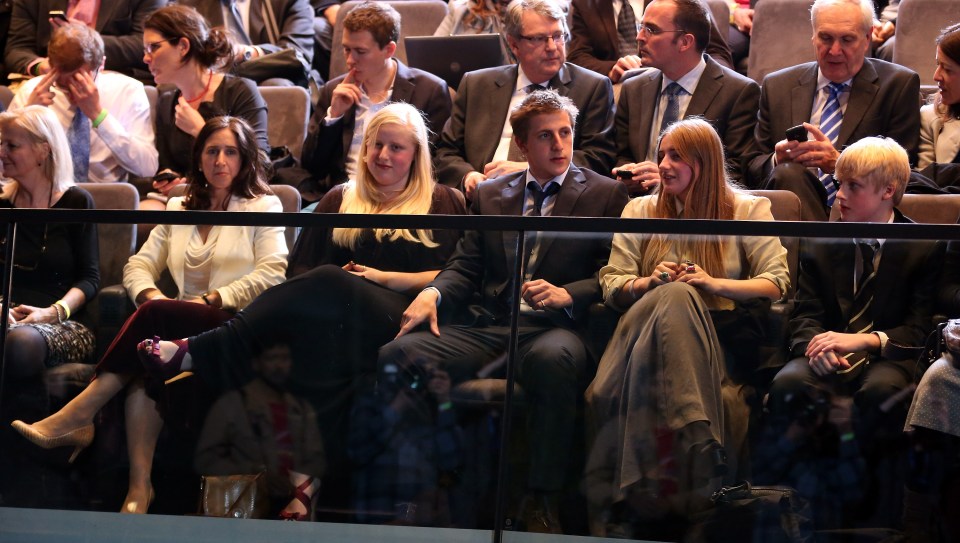 Boris Johnson’s family before the announcement of his victory in the London Mayoral election