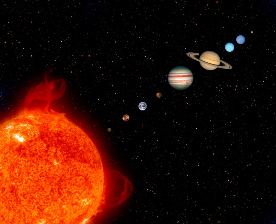 The Solar System - Mercury, Venus, Earth, Mars, Jupiter, Saturn, Uranus, Neptune & Pluto