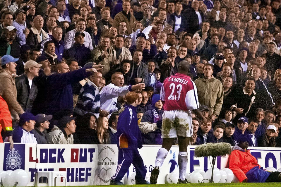 Campbell feels the brunt of Spurs fans at White Hart Lane