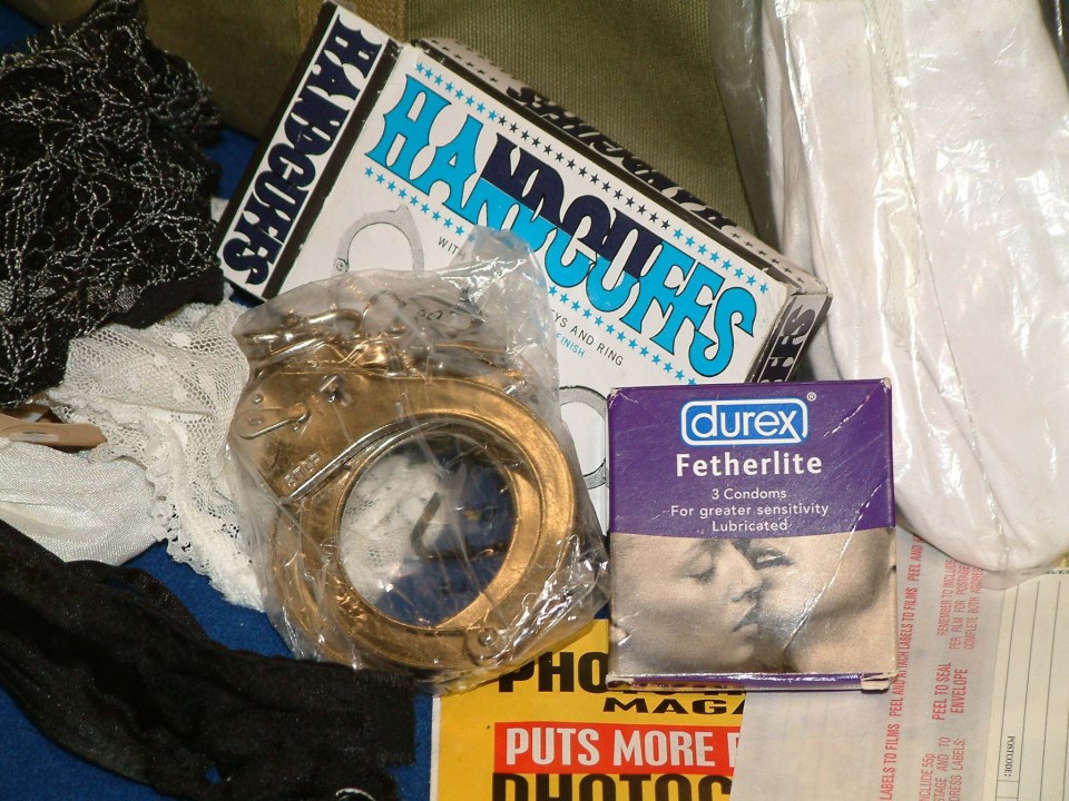 Contents of a green canvas bag found at Campbell's home