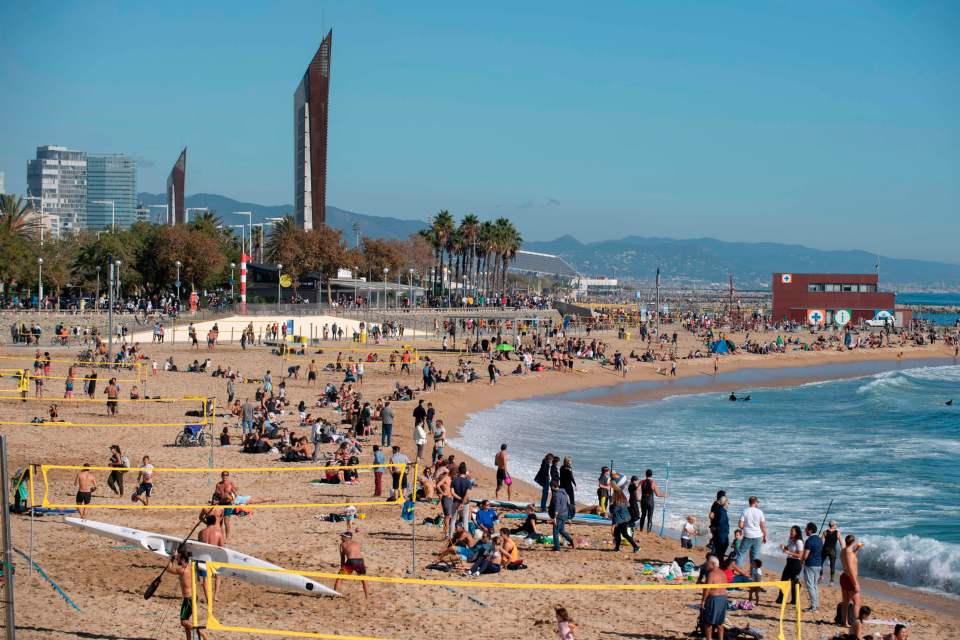 There are nine beaches in the city of Barcelona