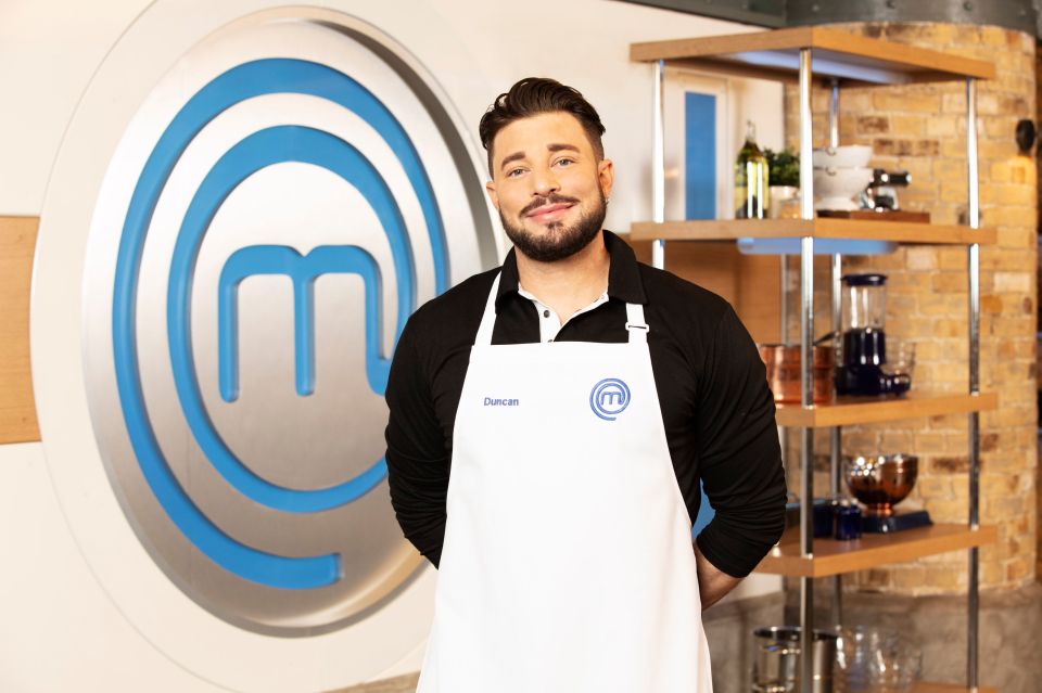 Blue's Duncan James had fans doing a double take after he unveiled a darker 'do and facial hair on Celebrity Masterchef