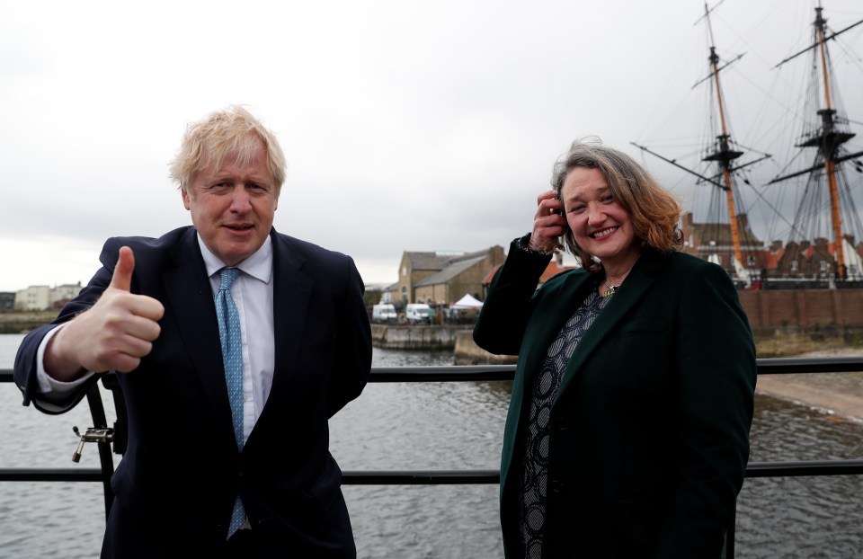 Hartlepool’s Jill Mortimer, pictured with Boris, said: 'My constituents don’t want handouts — they want targeted solutions'