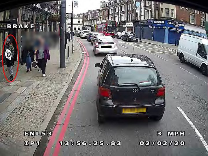 Sudesh Amman walking along Streatham High Road moments before he struck