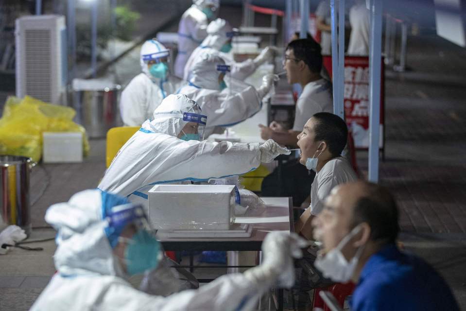 Wuhan locals getting tested on Tuesday