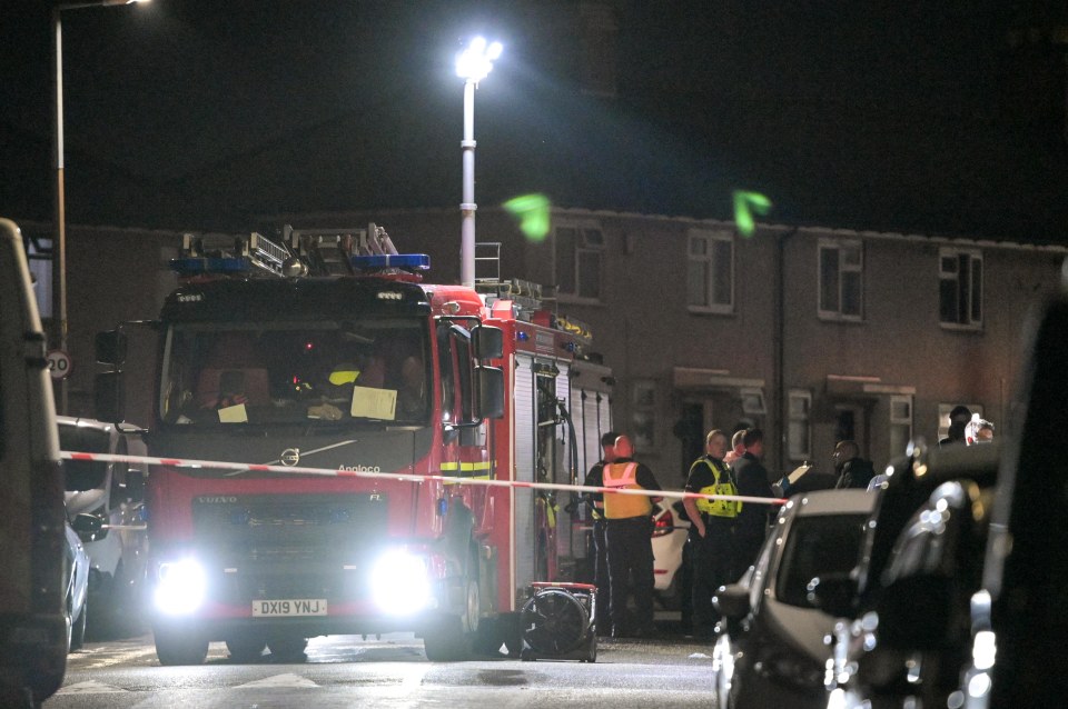 Emergency services rushed to the scene in Tipton on Tuesday night