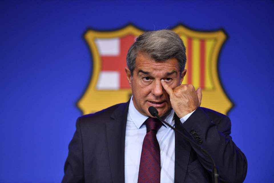 Laporta appeared emotional at times during the interview explaining Messi's exit