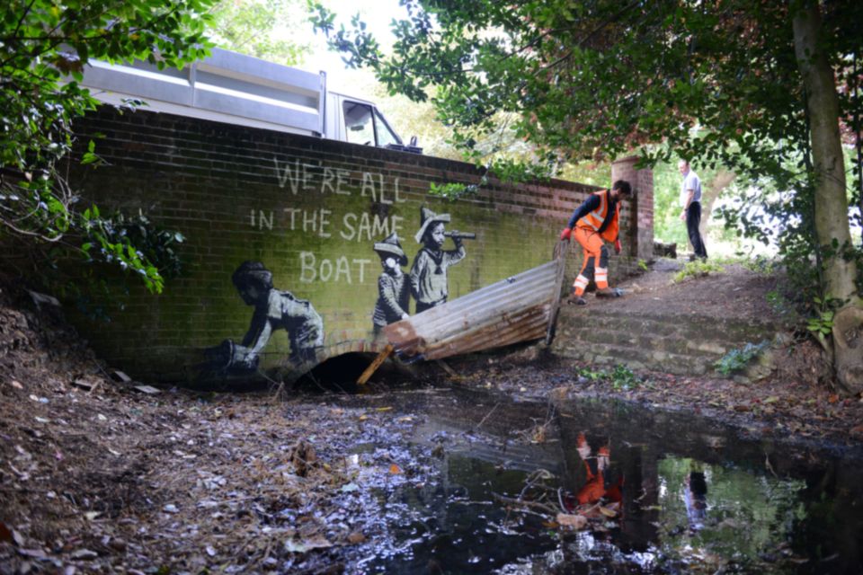 Banksy is yet to confirm the artwork