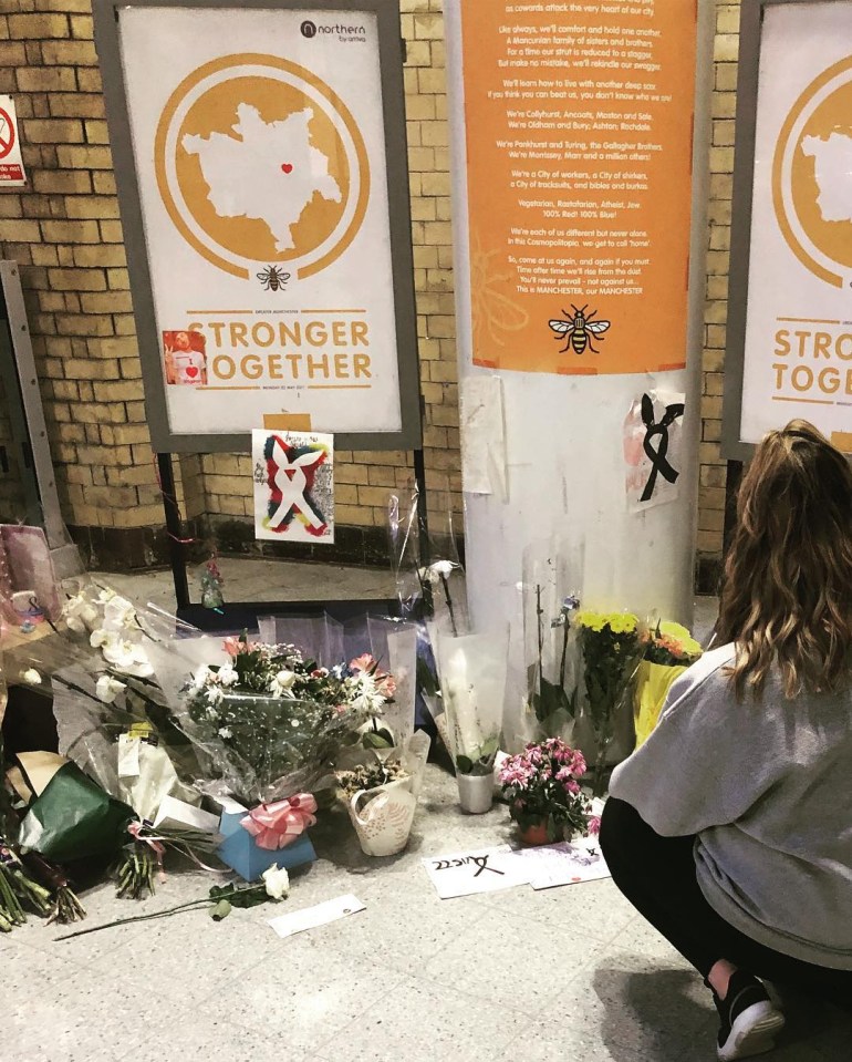 Eve went back to visit Manchester Arena after the attack