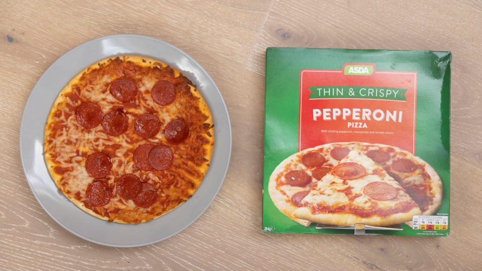 Asda's pizza had a crisp and springy base - but wasn't as meaty as some of the others