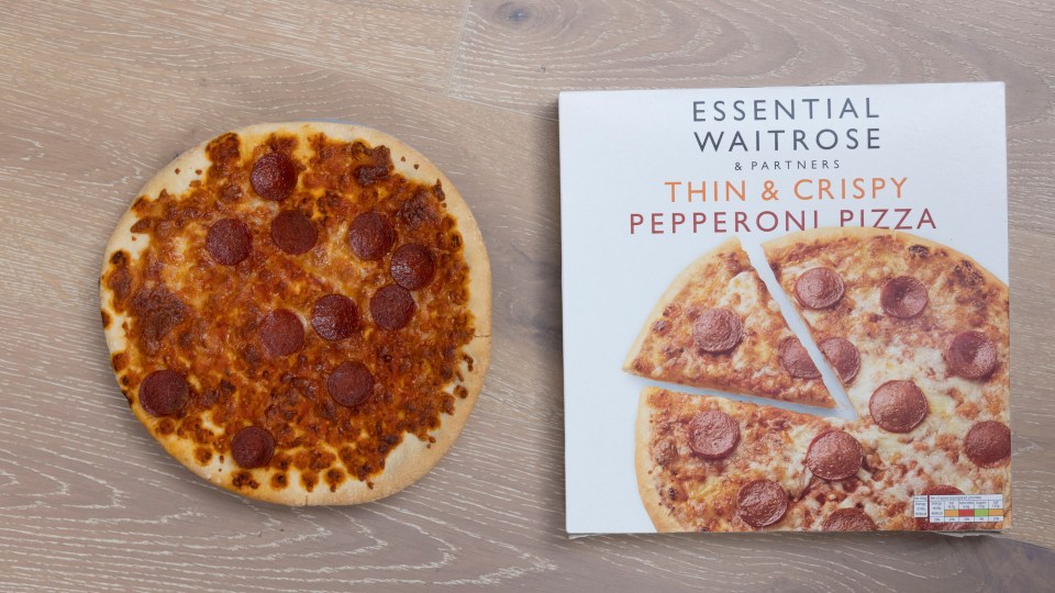 Waitrose's pizza was a little chewy, and didn't have enough tomato sauce