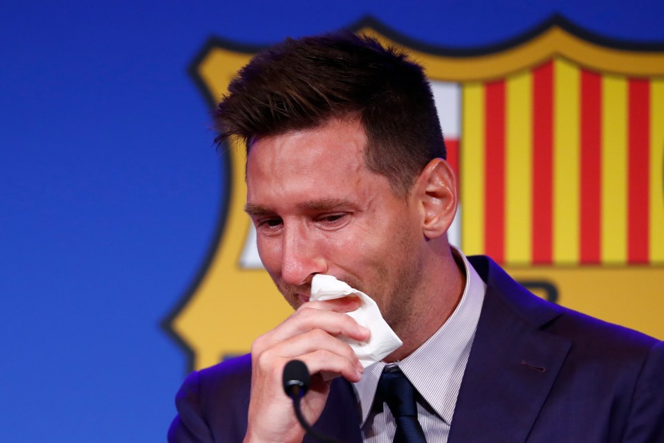 Messi said an emotional goodbye to Barca on Sunday