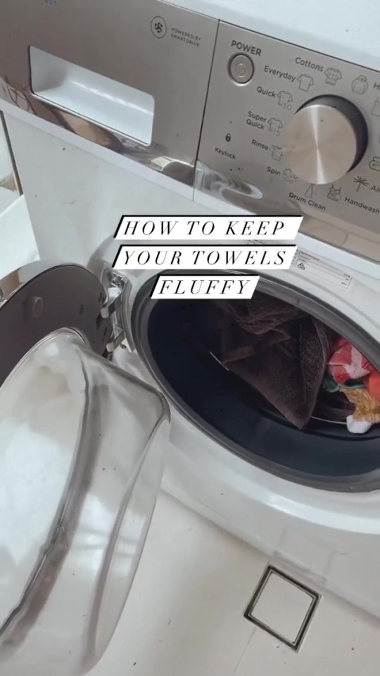 A mum has revealed how to keep towels fluffy if you don't have a tumble dryer