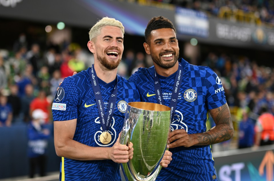 Emerson Palmieri (right) is set for a move away from Chelsea