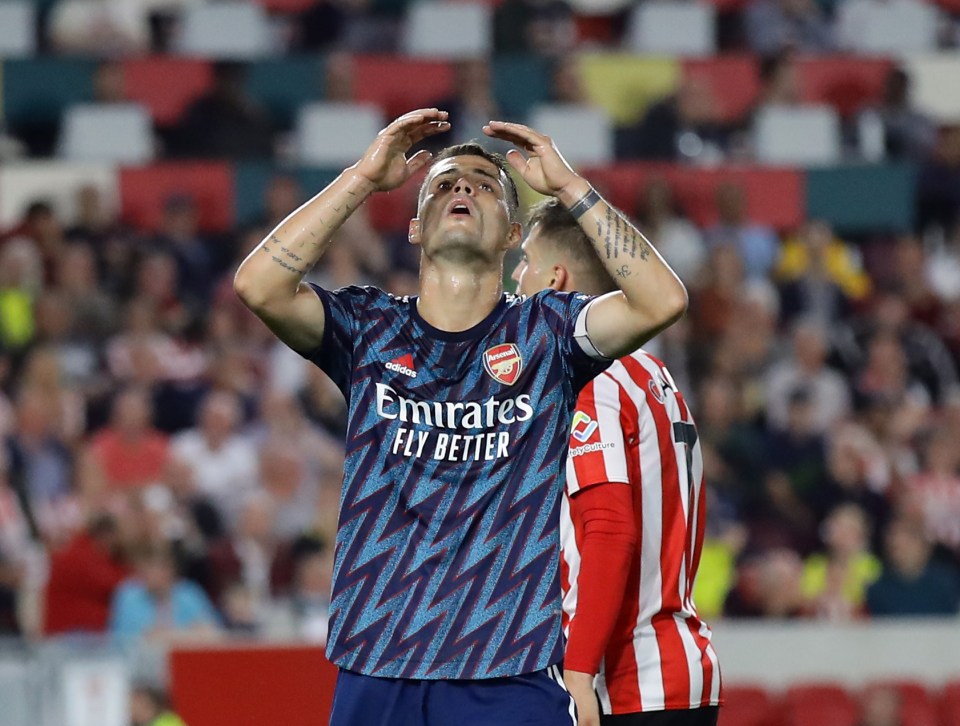 Brentford targeted Granit Xhaka in their historic opening day win over Arsenal