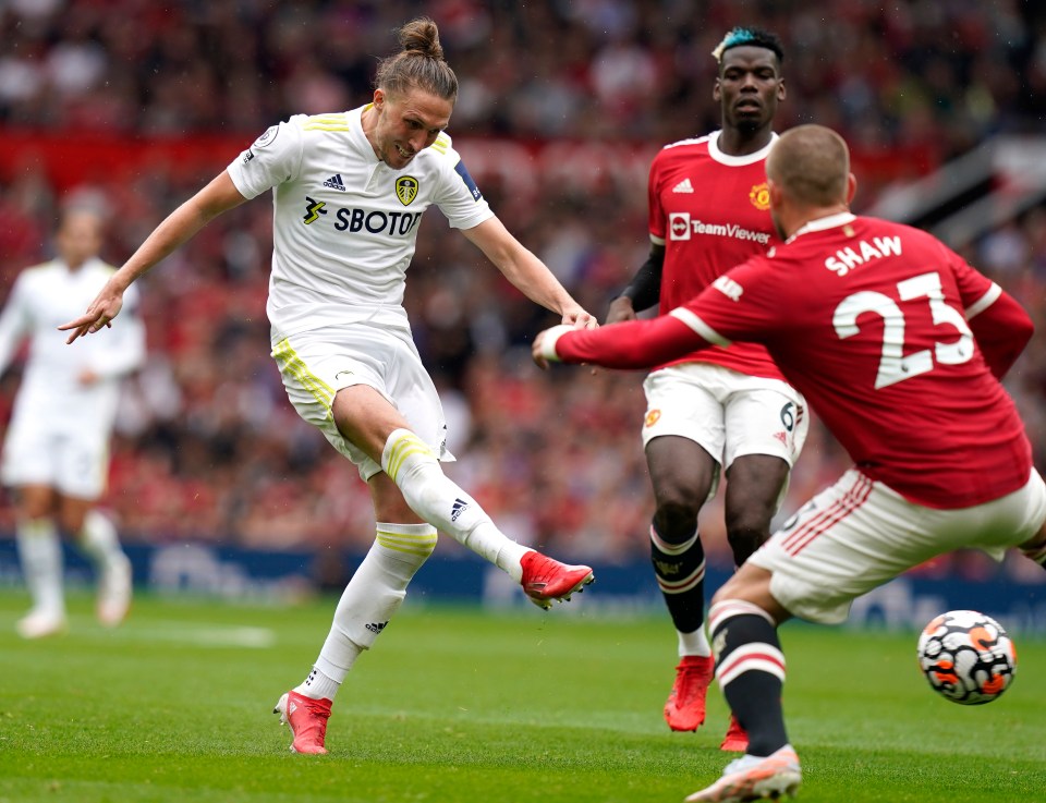 Luke Ayling let fly to draw Leeds level after the break